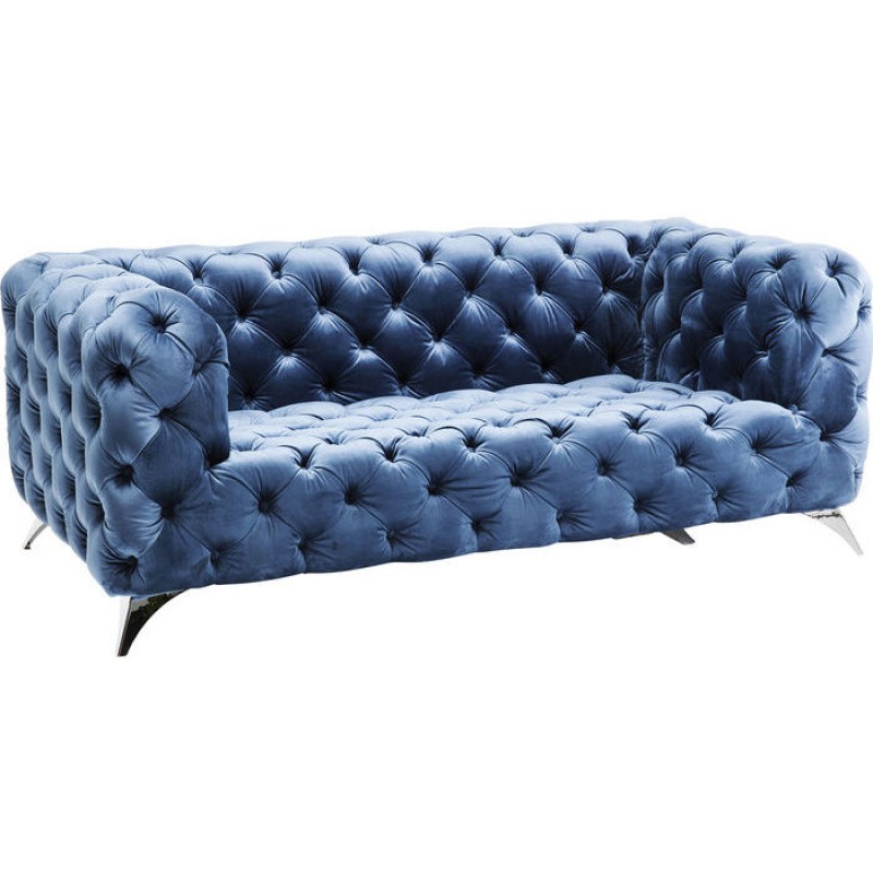 Sofa Look 180cm Velvet Blue